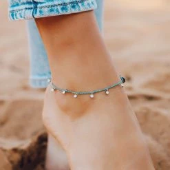 Pura Vida Bracelets Dangling Gems Anklet