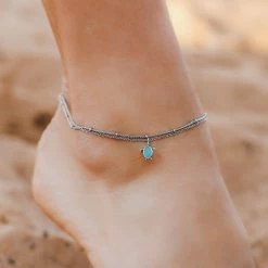 Pura Vida Bracelets Best Sellers Double Chain Turtle Anklet