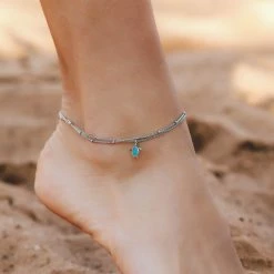 Pura Vida Bracelets Best Sellers Double Chain Turtle Anklet