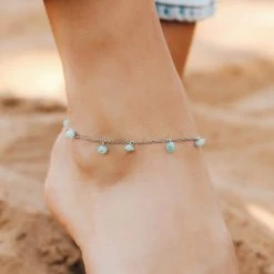 Pura Vida Bracelets Dangling Gem Chain Anklet Best Sellers