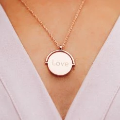 Pura Vida Bracelets Men's Engravable Double-Sided Spinner Necklace