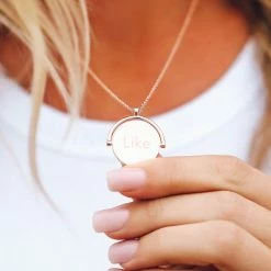 Pura Vida Bracelets Men's Engravable Double-Sided Spinner Necklace