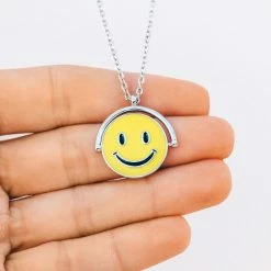 Spring 2021 Happy Face Spinner Necklace Trending On TikTok
