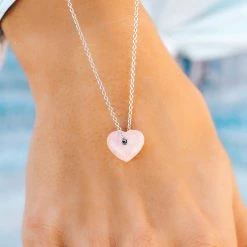 Spring 2021 Best Sellers Rose Quartz Heart Necklace