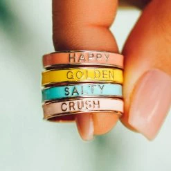 Spring 2021 Best Sellers Salty Enamel Word Ring