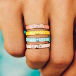 Spring 2021 Best Sellers Salty Enamel Word Ring