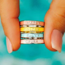 Spring 2021 Crush Enamel Word Ring Best Sellers