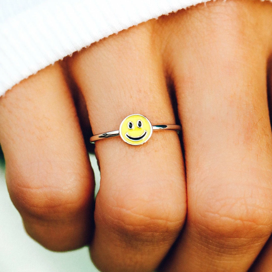 Hot Sale π₯ Spring 2021 Trending On TikTok Happy Face Ring π 5 Spring 2021 Trending On TikTok Happy Face Ring