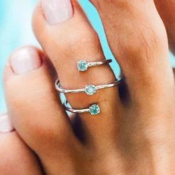 Spring 2021 Triple Opal Wrap Toe Ring