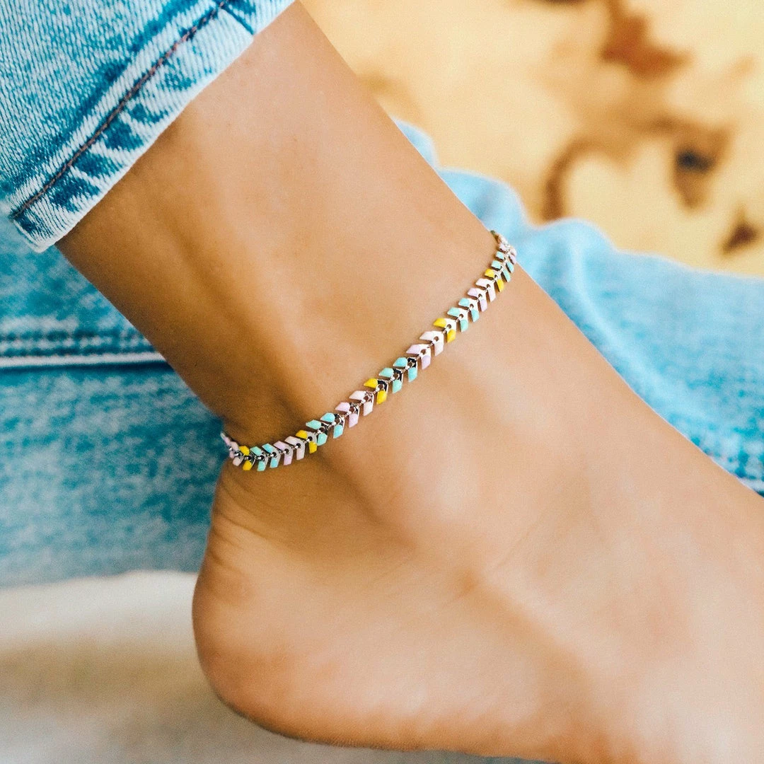 Best reviews of π Spring 2021 Rainbow Chevron Anklet Best Sellers π€© 6 Spring 2021 Rainbow Chevron Anklet Best Sellers