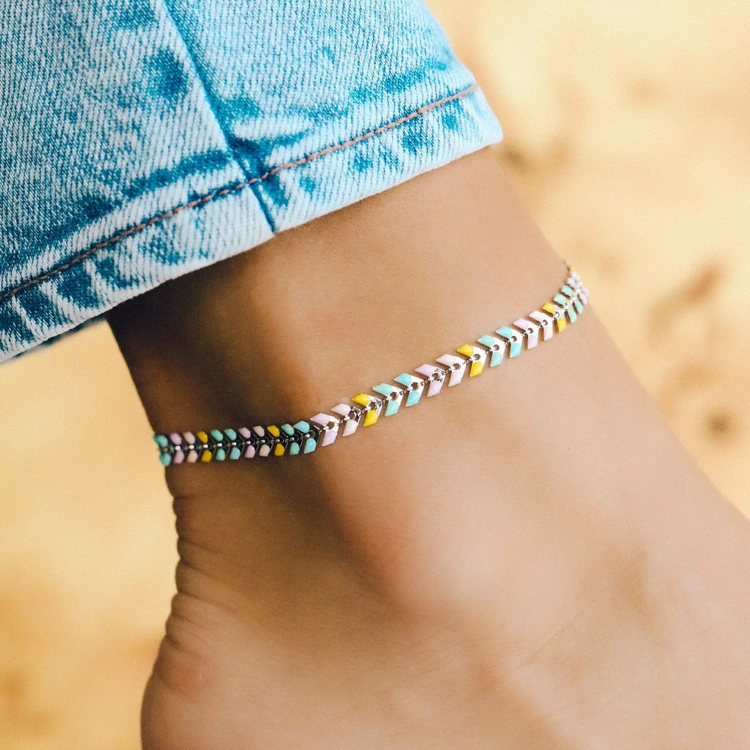 Best reviews of π Spring 2021 Rainbow Chevron Anklet Best Sellers π€© 4 Spring 2021 Rainbow Chevron Anklet Best Sellers