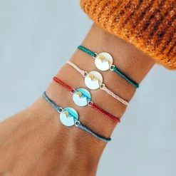 Pura Vida Bracelets Twin Peaks Charm Men's