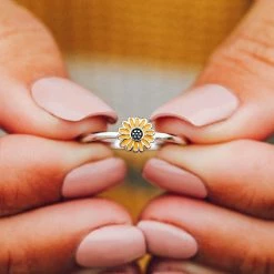 Spring 2020 Enamel Sunflower Ring