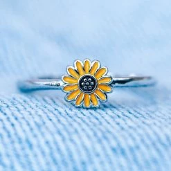 Spring 2020 Enamel Sunflower Ring