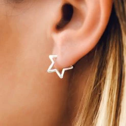 Pura Vida Bracelets Seeing Stars Hoop Earrings