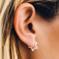 Pura Vida Bracelets Seeing Stars Hoop Earrings