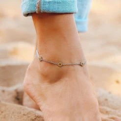 Pura Vida Bracelets Enamel Sunflower Anklet Best Sellers