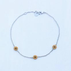 Pura Vida Bracelets Enamel Sunflower Anklet Best Sellers
