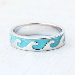 Best deal ❤️ Pura Vida Bracelets Best Sellers Reversible Enamel Wave Ring 👏 19 Pura Vida Bracelets Best Sellers Reversible Enamel Wave Ring