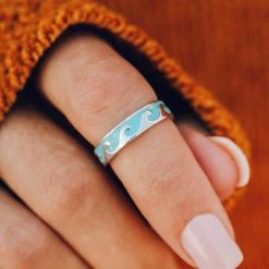 Best deal ❤️ Pura Vida Bracelets Best Sellers Reversible Enamel Wave Ring 👏 14 Pura Vida Bracelets Best Sellers Reversible Enamel Wave Ring