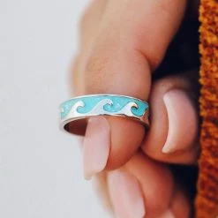 Best deal ❤️ Pura Vida Bracelets Best Sellers Reversible Enamel Wave Ring 👏 17 Pura Vida Bracelets Best Sellers Reversible Enamel Wave Ring