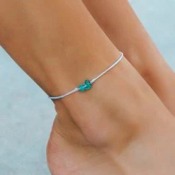 Spring 2020 Best Sellers Fluorite Raw Stone Anklet