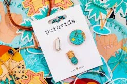 Pura Vida Bracelets Best Sellers Surf Check Pin Set