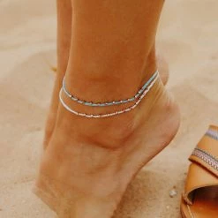 Pura Vida Bracelets Best Sellers Rose Gold Stitched Beaded Anklet