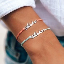 Pura Vida Bracelets Aloha Script Charm