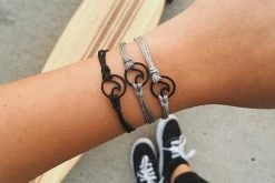 Pura Vida Bracelets Black Wave Charm