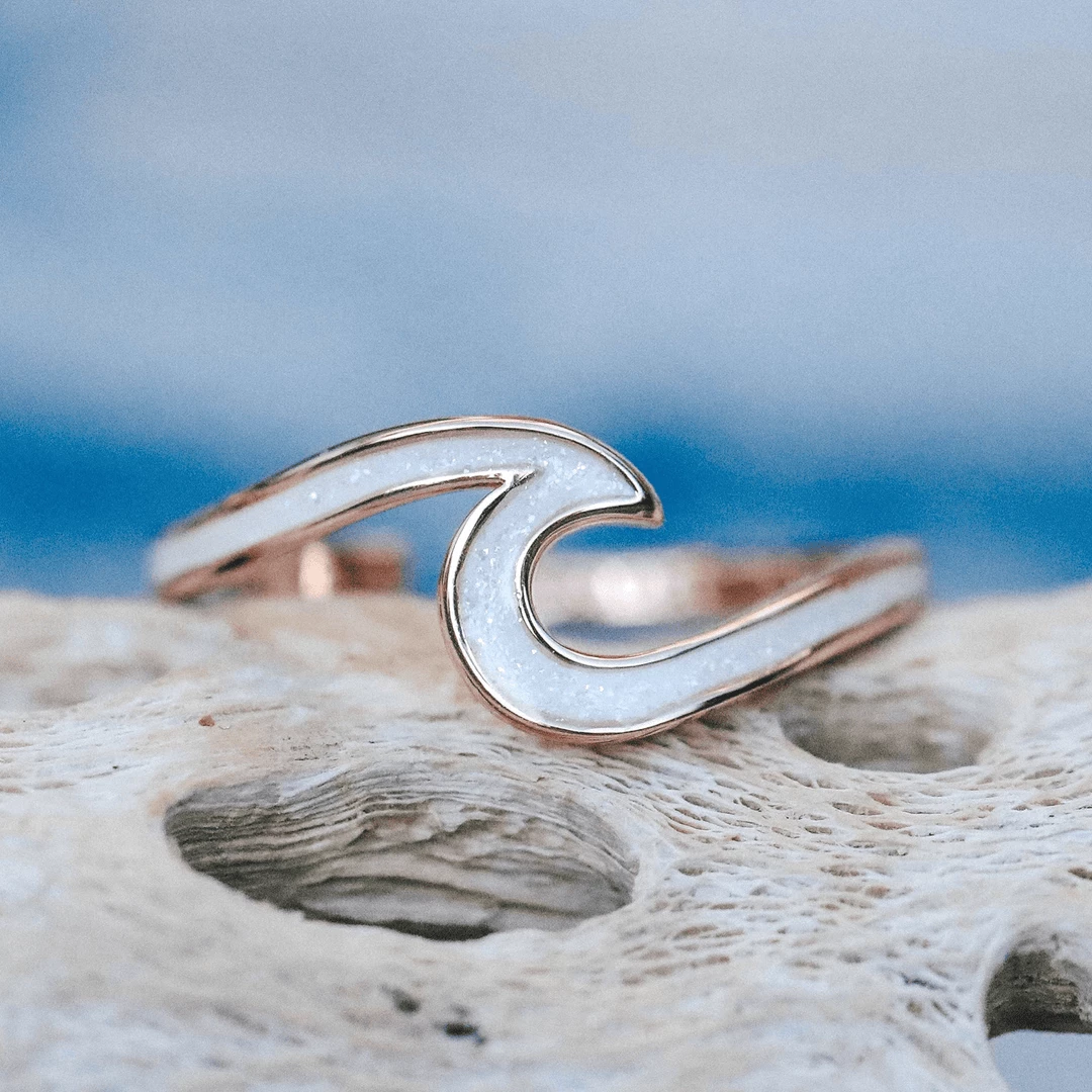 Cheap ❤️ Pura Vida Bracelets Enamel Wave Ring 🌟 11 Pura Vida Bracelets Enamel Wave Ring