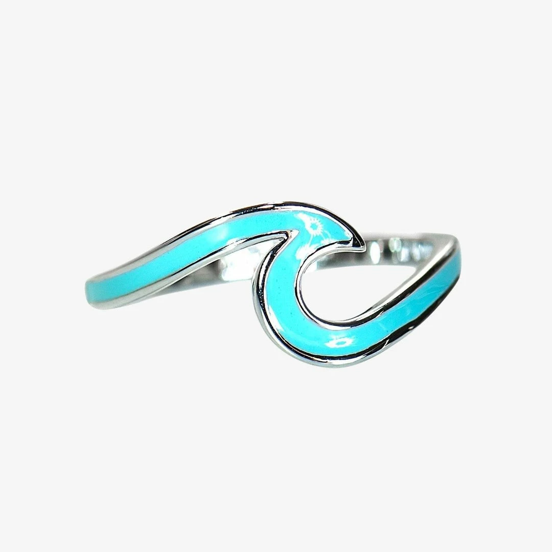 Cheap ❤️ Pura Vida Bracelets Enamel Wave Ring 🌟 5 Pura Vida Bracelets Enamel Wave Ring