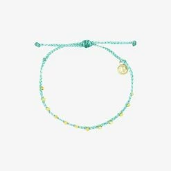 Pura Vida Bracelets Gold Stitched Beaded Anklet Best Sellers