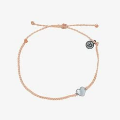 Pura Vida Bracelets Heart Of Pearl Anklet