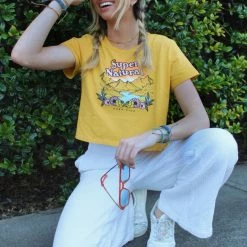 Pura Vida Bracelets Best Sellers Super Natural Crop Tee