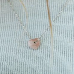Spring 2021 Best Sellers Rose Quartz Heart Necklace