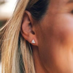 Fall 2019 Best Sellers Gemstone Triangle Stud Earrings