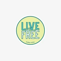 Pura Vida Bracelets PV Live Free Sticker Best Sellers