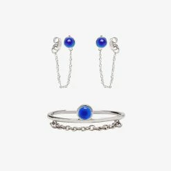 Pura Vida Bracelets Best Sellers Mood Chain Wrap Earrings & Ring Set