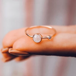 Pura Vida Bracelets Best Sellers Moonstone Double Stone Ring