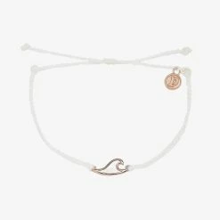 Pura Vida Bracelets Mother Of Pearl Wave Charm