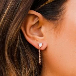 Pura Vida Bracelets Best Sellers Raw Gem Chain Wrap Earrings