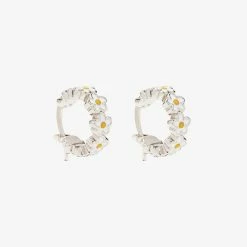 Spring 2021 Painted Blooms Hoop Earrings
