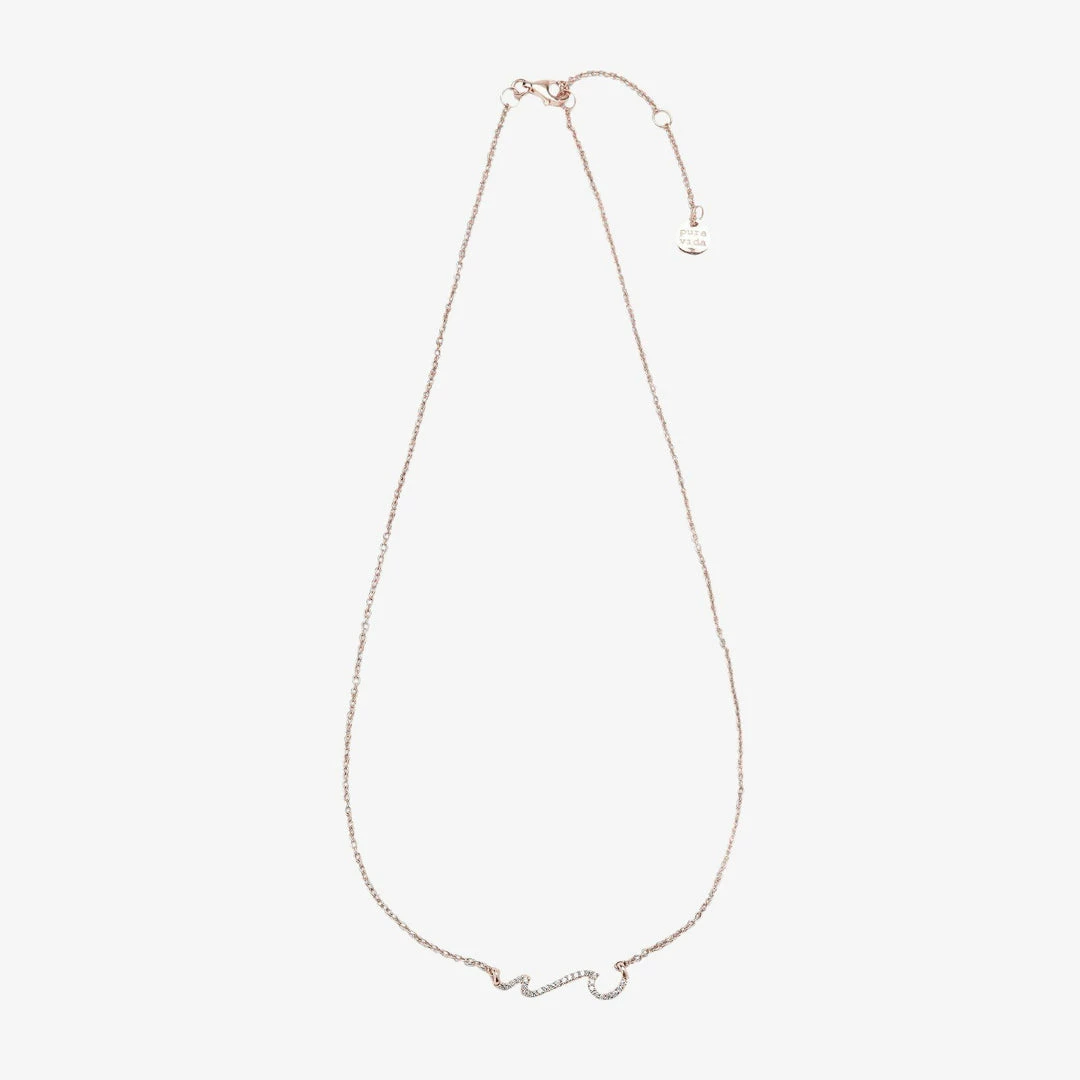 Deals ✨ Pura Vida Bracelets Best Sellers Pave Wave Necklace ⭐ 3 Pura Vida Bracelets Best Sellers Pave Wave Necklace