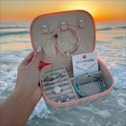 Pura Vida Bracelets Pastel Cheetah Jewelry Case