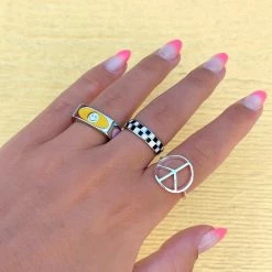 Pura Vida Bracelets Checkerboard Ring