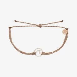 Pura Vida Bracelets Rose Gold Wave Charm