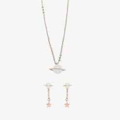 Pura Vida Bracelets Best Sellers Saturn Necklace & Earring Set