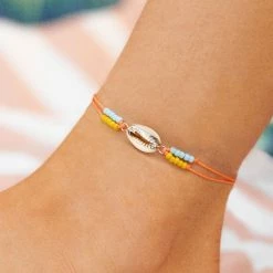 Pura Vida Bracelets Ibiza Cowrie Charm Anklet