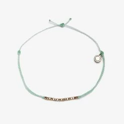 Pura Vida Bracelets Faceted Metal Bead Anklet